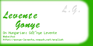 levente gonye business card